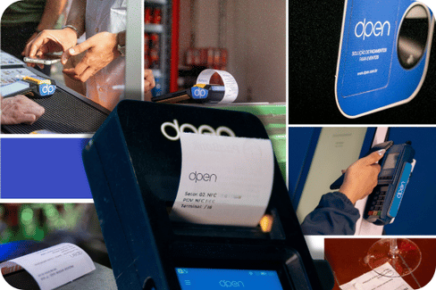 Módulo Ficha dpen em operação: impressora, vouchers e equipamentos